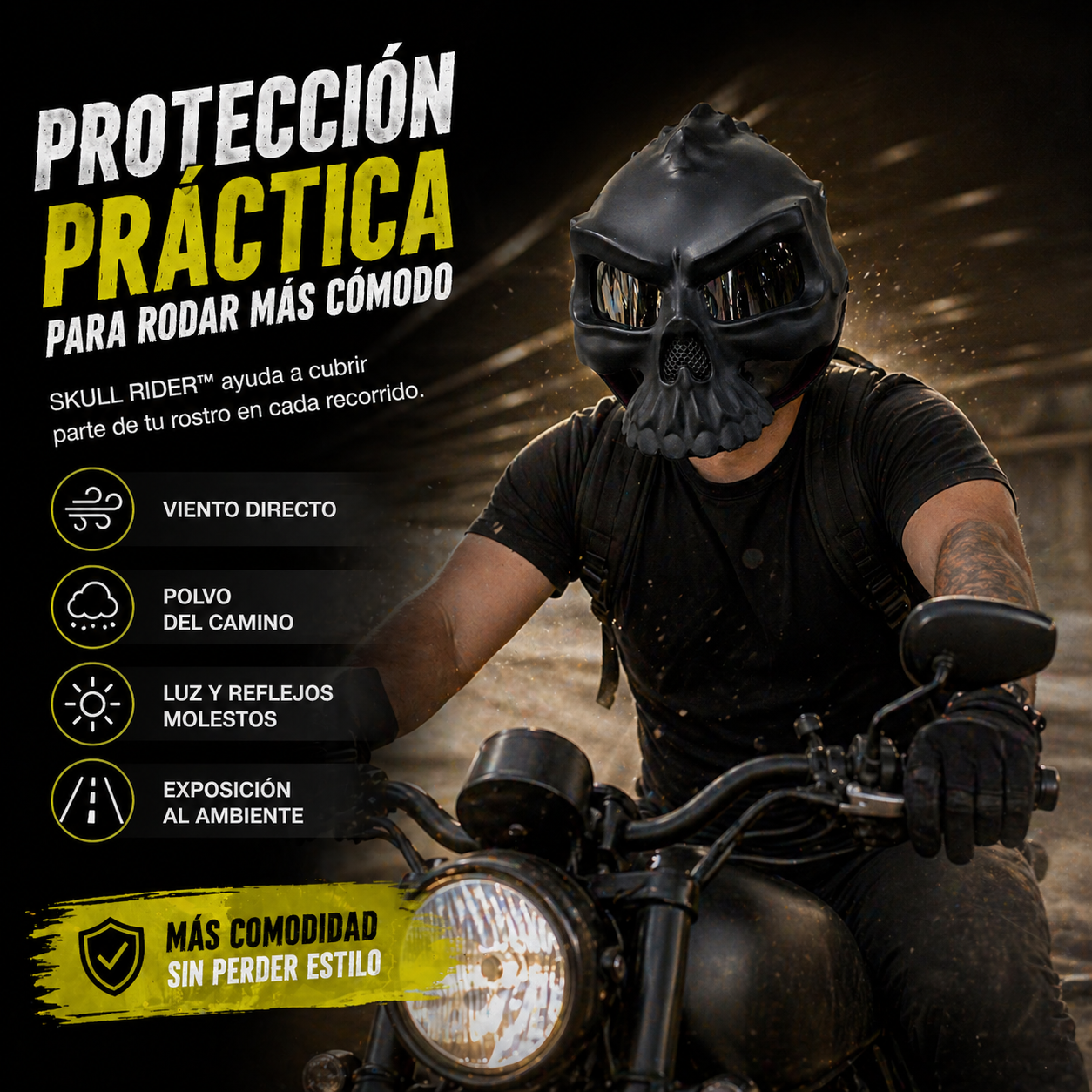 SKULL RIDER™ | Máscara motera que impone respeto