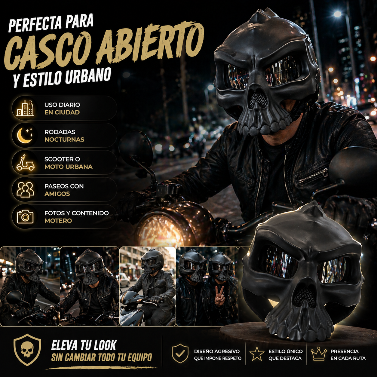 SKULL RIDER™ | Máscara motera que impone respeto
