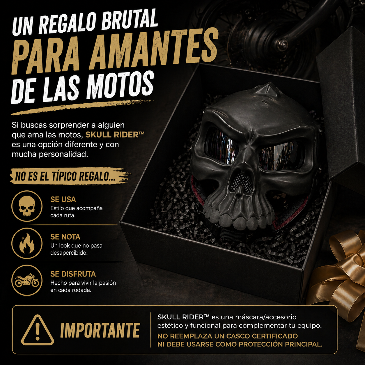 SKULL RIDER™ | Máscara motera que impone respeto