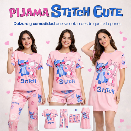 PIJAMA STITCH CUTE | Dulzura y comodidad que se notan desde que te la pones.