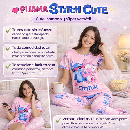 PIJAMA STITCH CUTE | Dulzura y comodidad que se notan desde que te la pones.