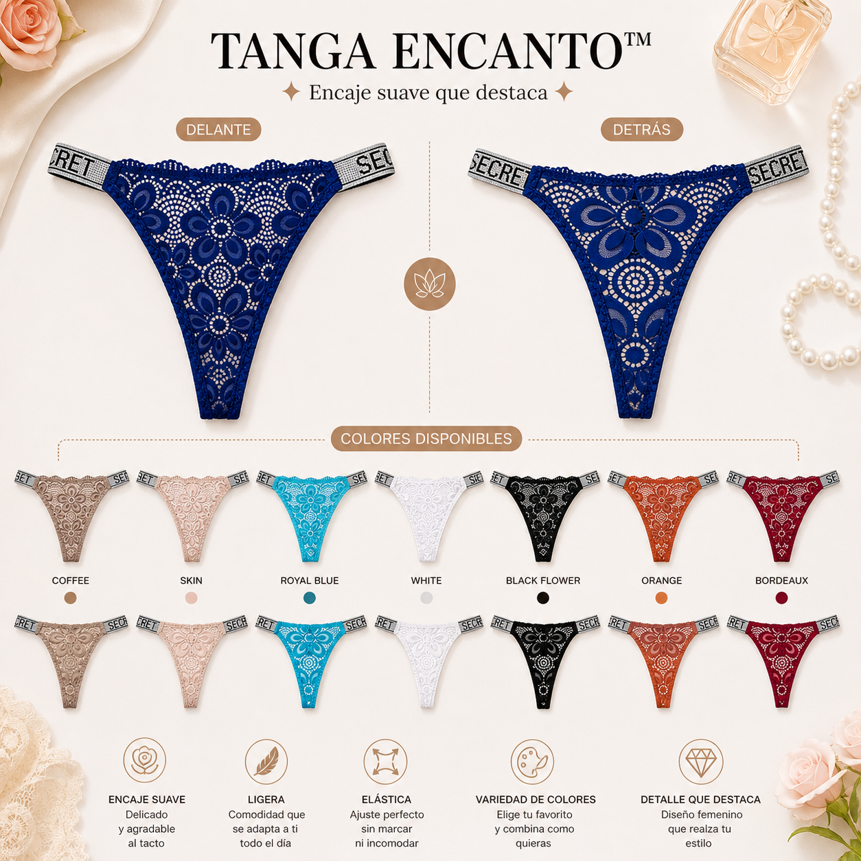 TANGA ENCANTO™ | Encaje suave que destaca