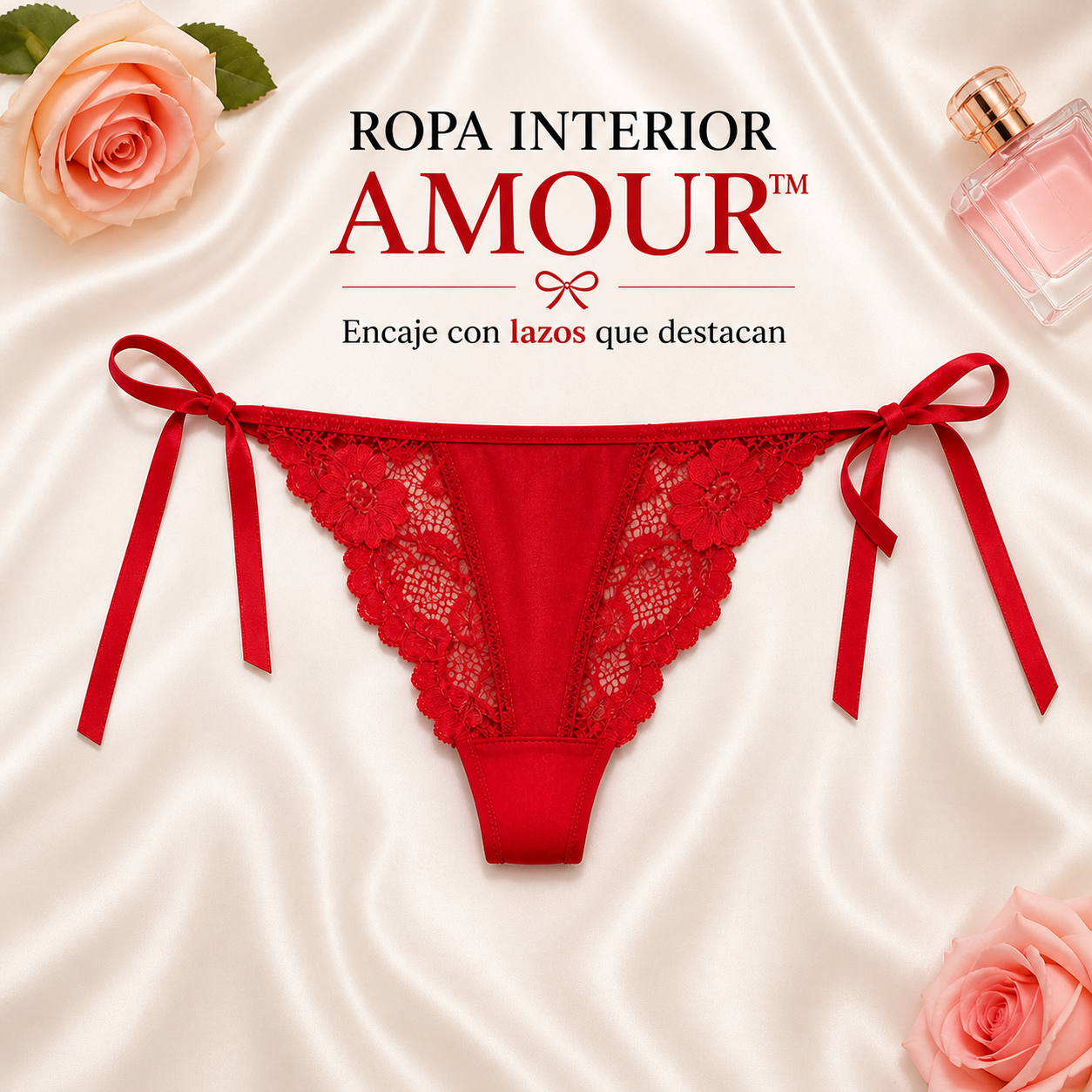 ROPA INTERIOR AMOUR™ | Encaje con lazos que destacan