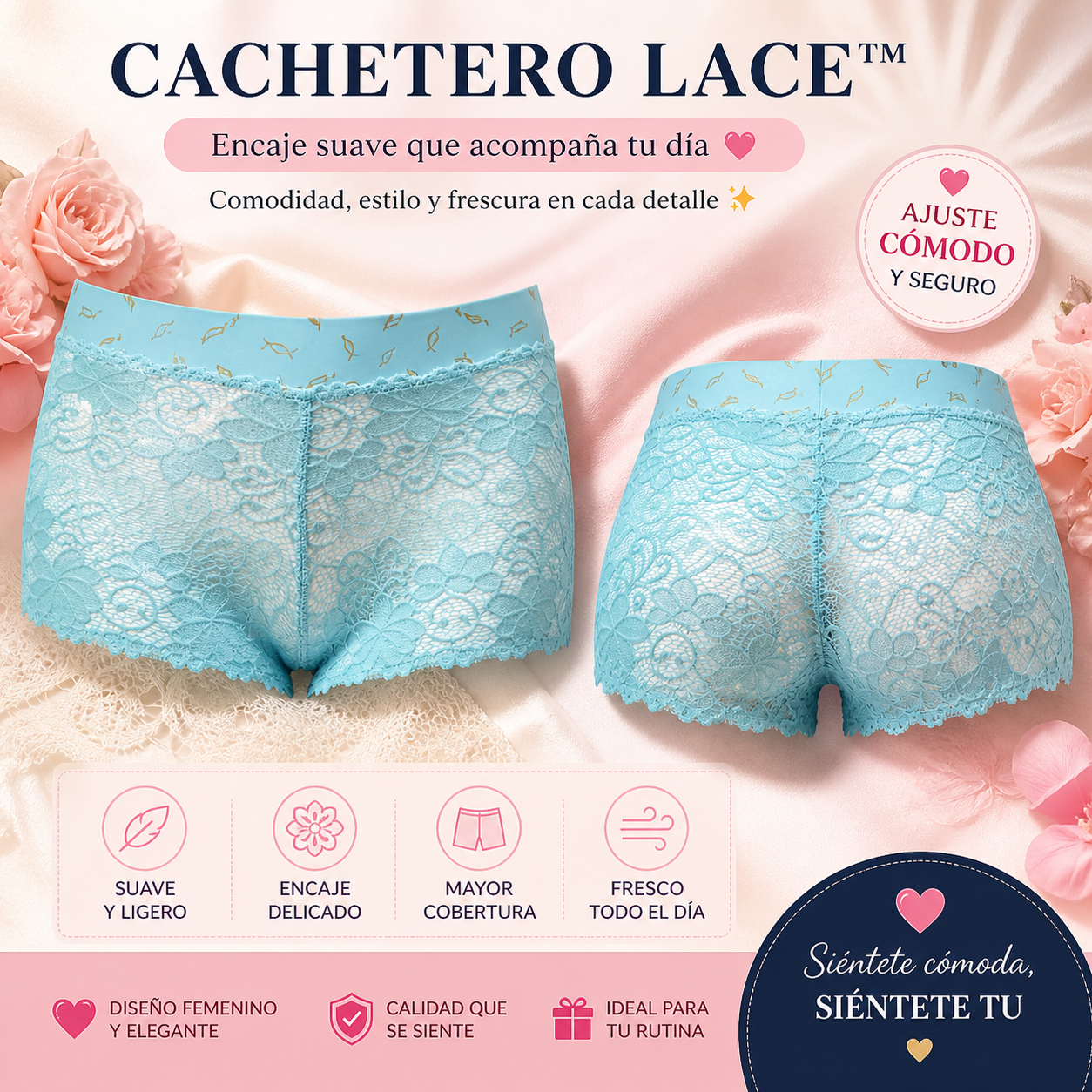 CACHETERO LACE™ | Encaje suave que acompaña tu día