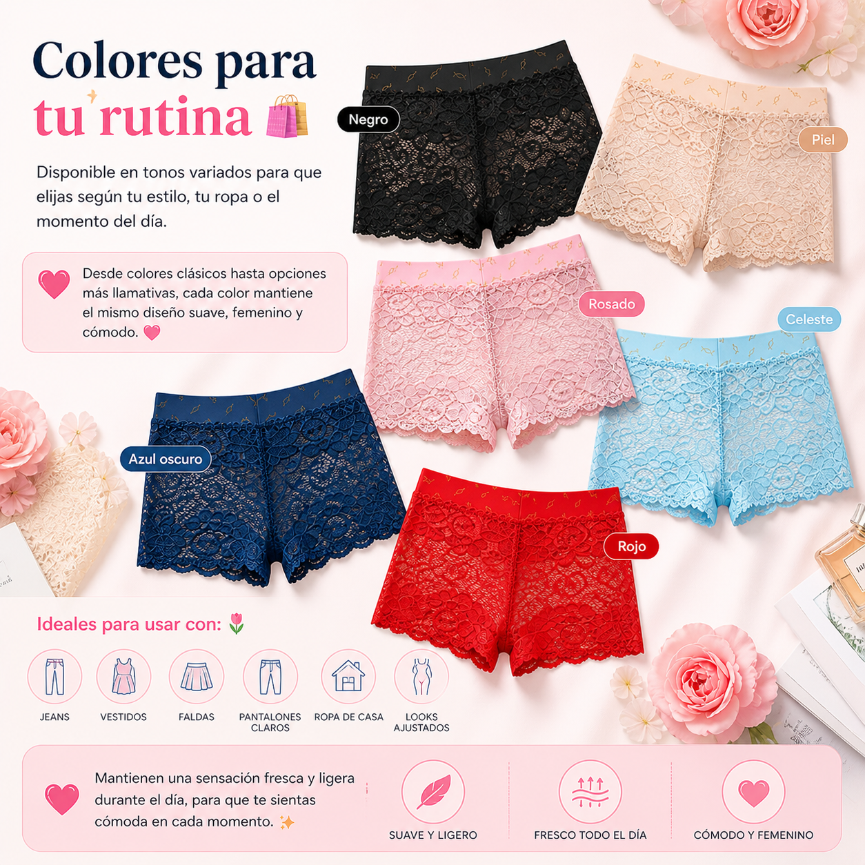 CACHETERO LACE™ | Encaje suave que acompaña tu día