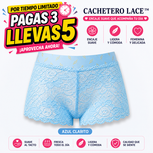 CACHETERO LACE™ | Encaje suave que acompaña tu día