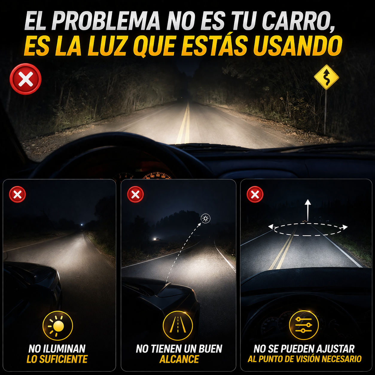 LUZMAX 180° PRO™ | CONTROLA EL CAMINO 1 PAR