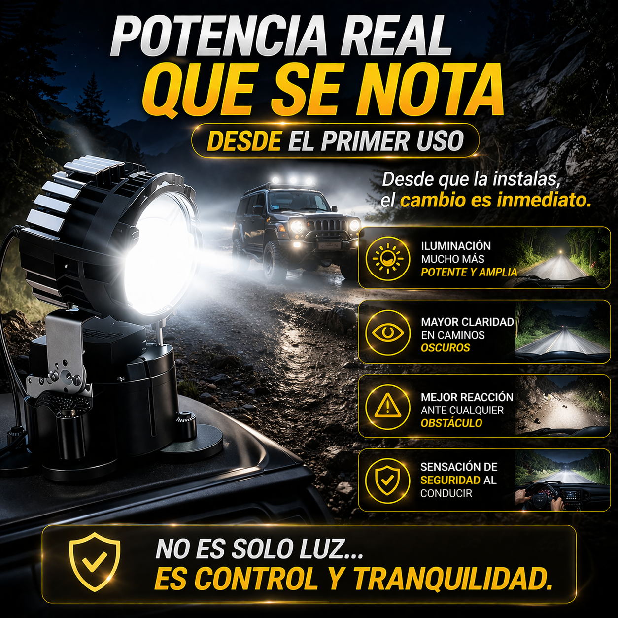 LUZMAX 180° PRO™ | CONTROLA EL CAMINO 1 PAR