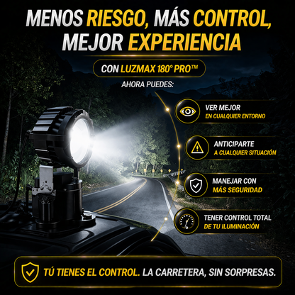 LUZMAX 180° PRO™ | CONTROLA EL CAMINO 1 PAR
