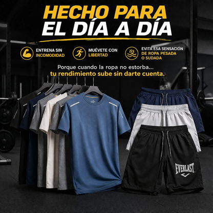 KIT RENDIMIENTO TOTAL™ | 5 Camisetas + 3 Bermudas