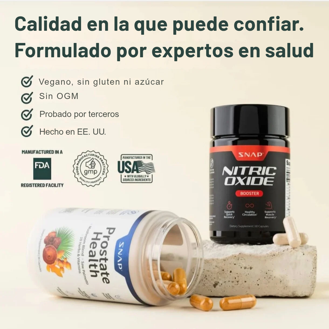 COMBO MASCULINO™ | 1 NITRIC OXIDE Y 1 PROSTATE HEALTH 90%- 🔥