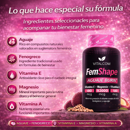 🔥 FemShape Aguaje Burn® | Empieza a marcar cintura y levantar curvas desde las primeras semanas