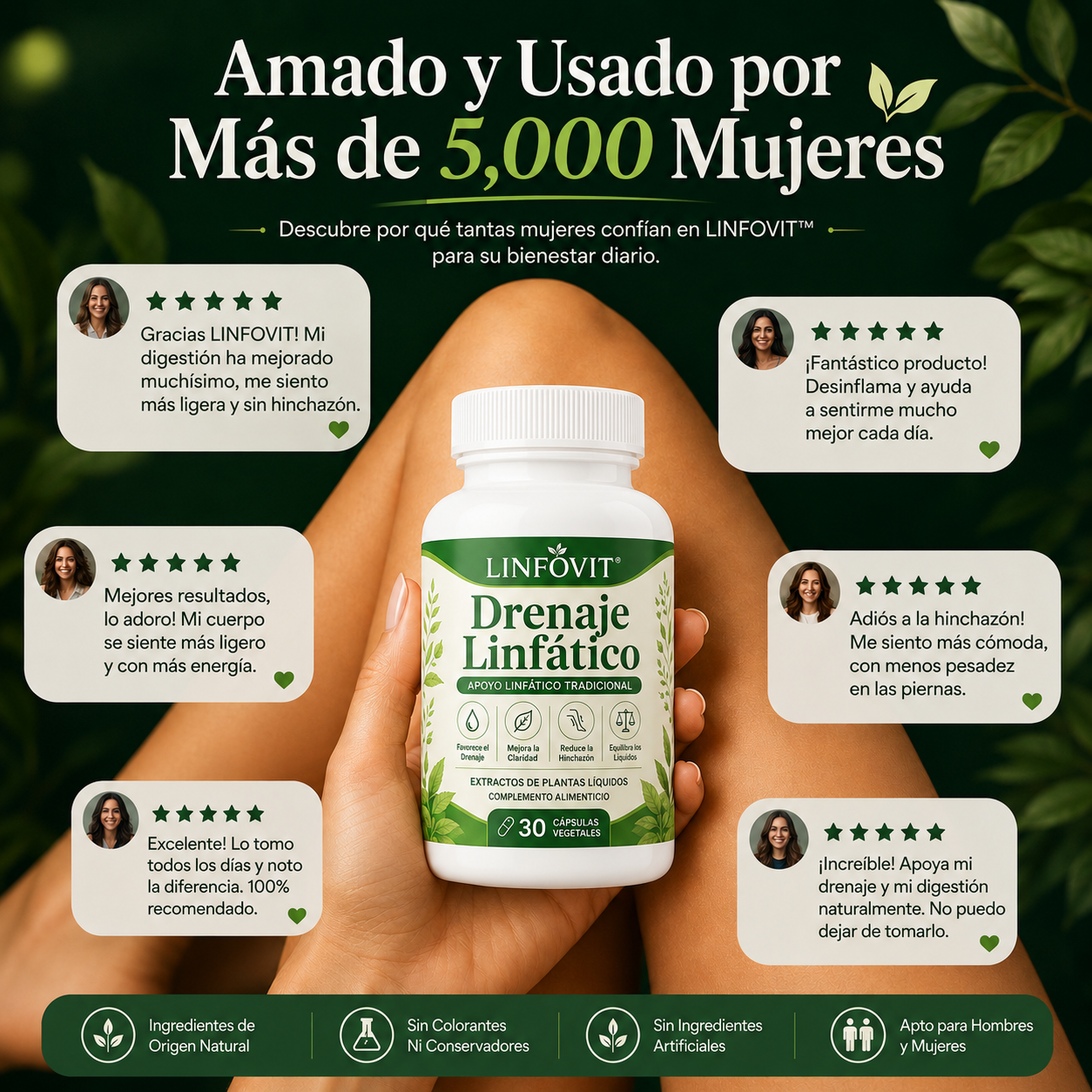 LINFOVIT™ | ¿Hinchazón, pesadez y líquidos retenidos?