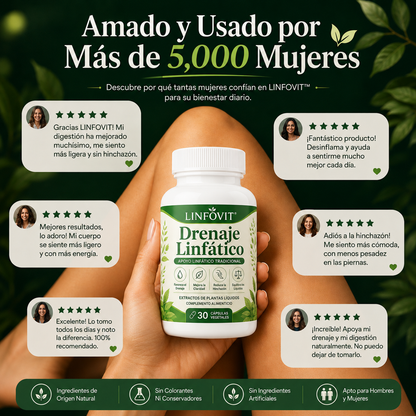 LINFOVIT™ | ¿Hinchazón, pesadez y líquidos retenidos?